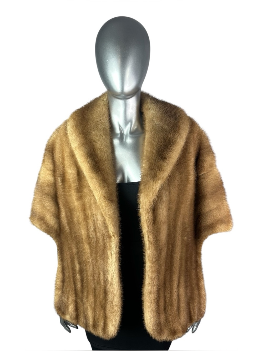 Autumn Haze MINK Stole, Sz L, Certified Vintage Fur w/Storage Bag
